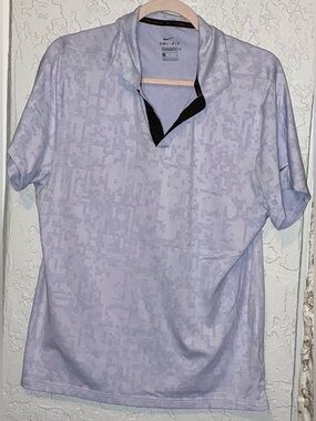Nike Men’s Lavender Dri-FIT Polo with Black Trim